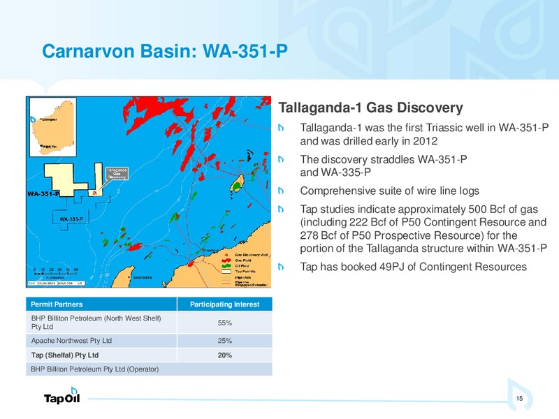 Investor Presentation – Tap Oil – slide 14