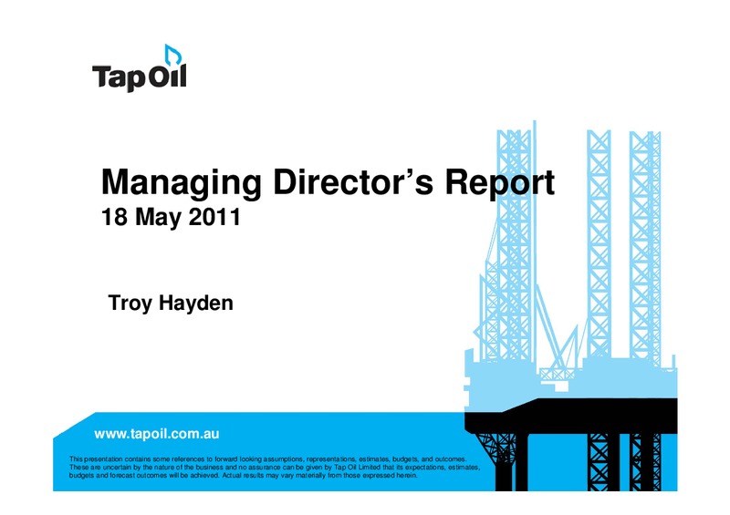 2011 AGM – Tap Oil – slide 8