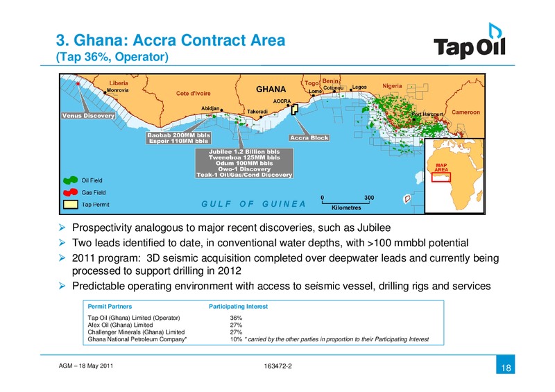 2011 AGM – Tap Oil – slide 16