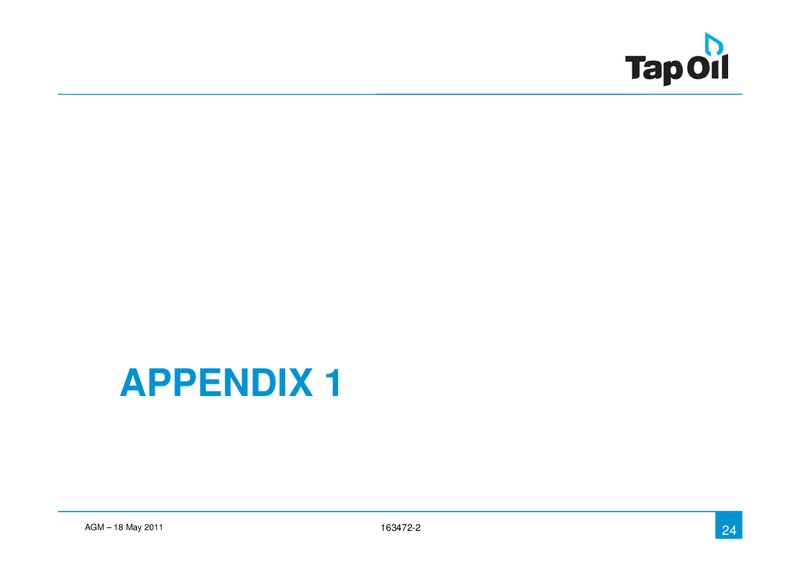 2011 AGM – Tap Oil – slide 22