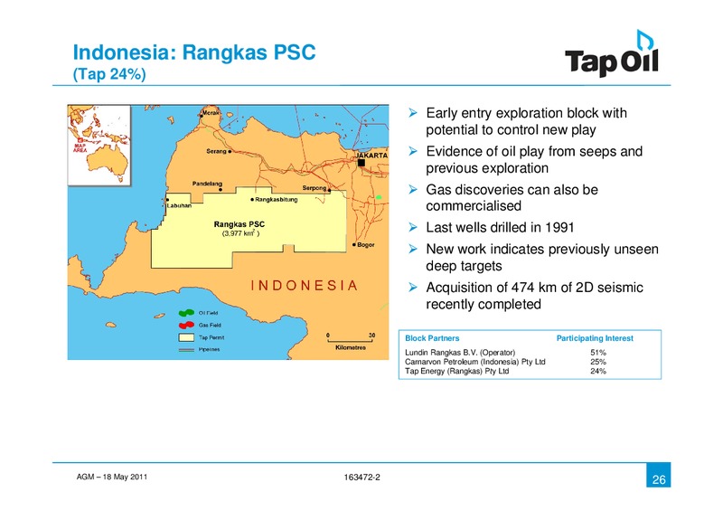 2011 AGM – Tap Oil – slide 24