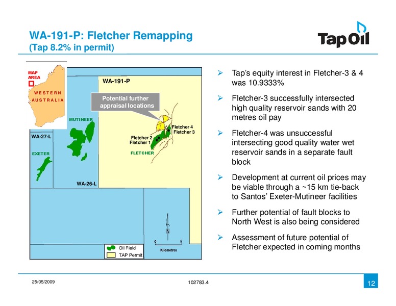 Investor Presentation – Tap Oil – slide 12