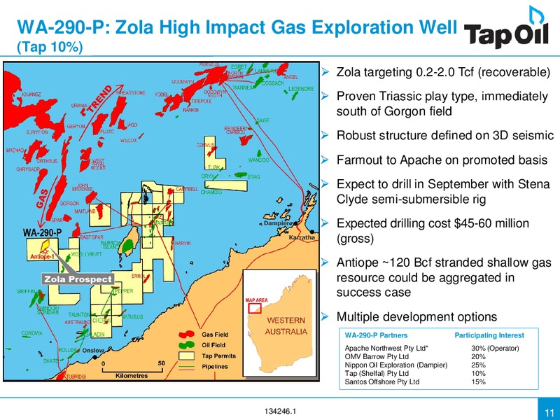 Investor Presentation Update – Tap Oil – slide 10
