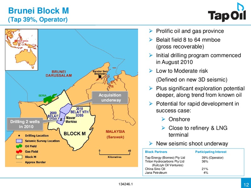 Investor Presentation Update – Tap Oil – slide 11