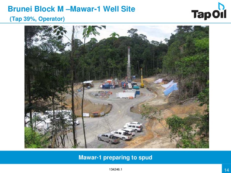 Investor Presentation Update – Tap Oil – slide 13