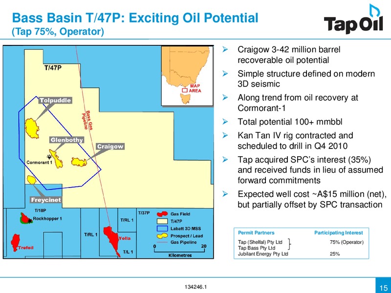 Investor Presentation Update – Tap Oil – slide 14