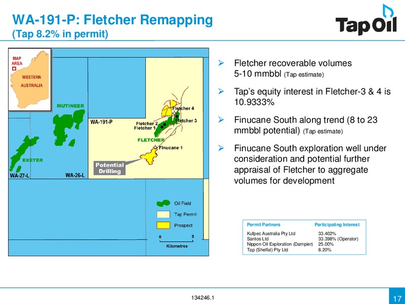 Investor Presentation Update – Tap Oil – slide 16