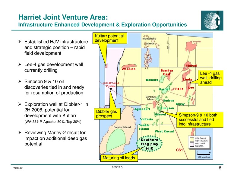 September 2008 Investor Presentation – Tap Oil – slide 8