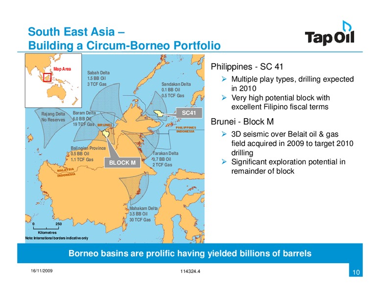 November 2009 Investor Presentation – Tap Oil – slide 9