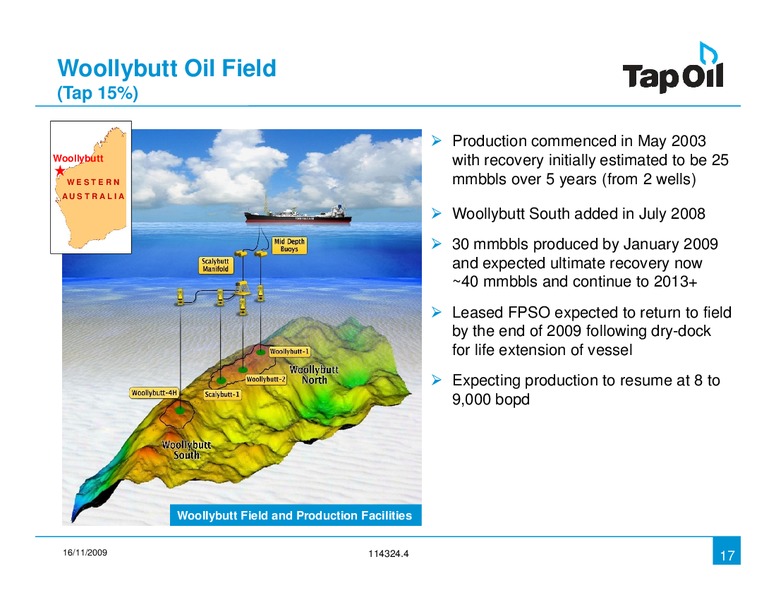 November 2009 Investor Presentation – Tap Oil – slide 16