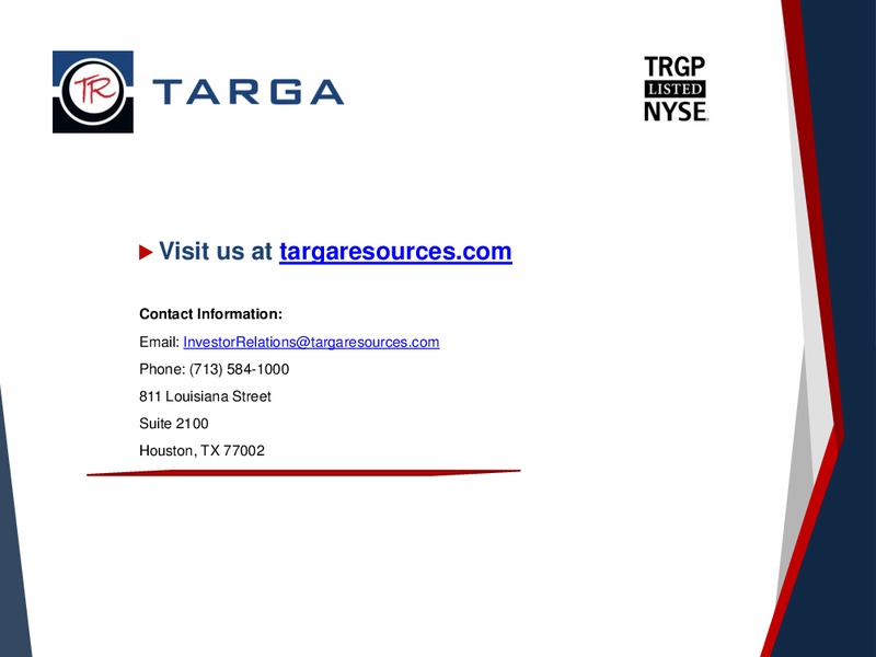 January 2018 Investor Presentation – Targa Resources Corp. – slide 41