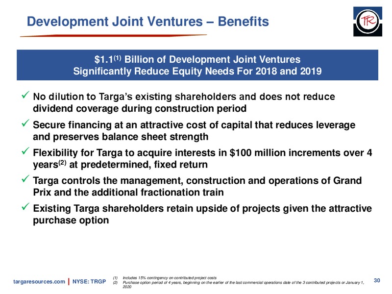 April 2018 Investor Presentation – Targa Resources Corp. – slide 29