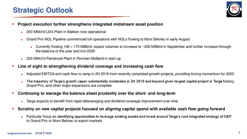 2Q 2019 Earnings Presentation – Targa Resources Corp. – slide 2