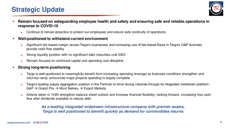 BMO Virtual Conference – Targa Resources Corp. – slide 8