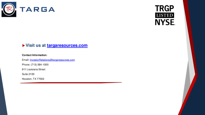 Barclays Energy Power Conference – Targa Resources Corp. – slide 37