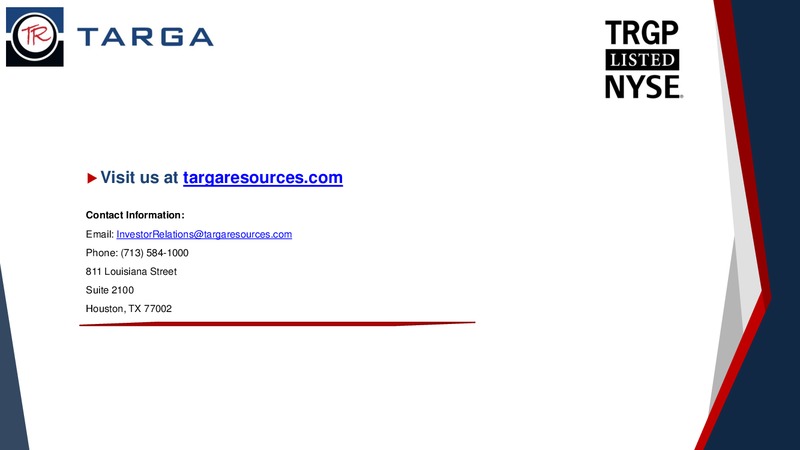 October 2019 Investor Presentation – Targa Resources Corp. – slide 46