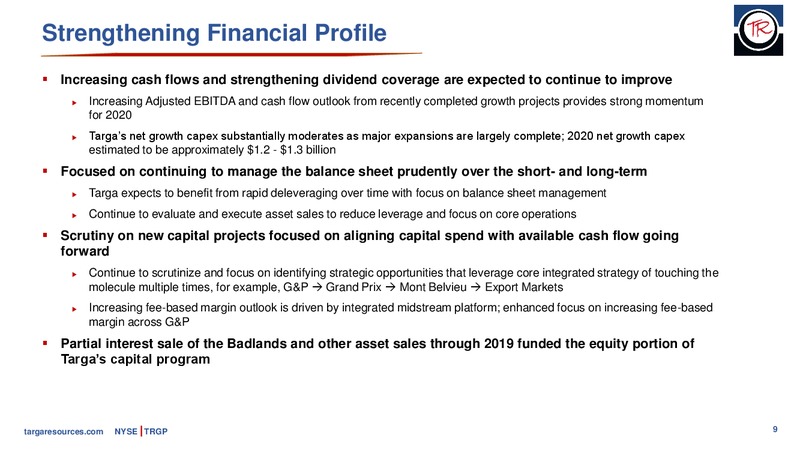 November 2019 Investor Presentation – Targa Resources Corp. – slide 8