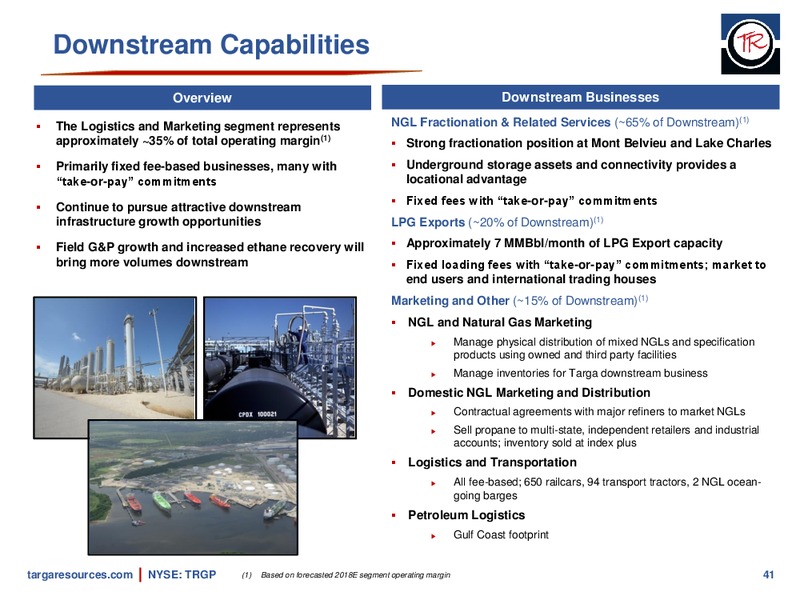 Investor Presentation – Targa Resources Corp. – slide 40
