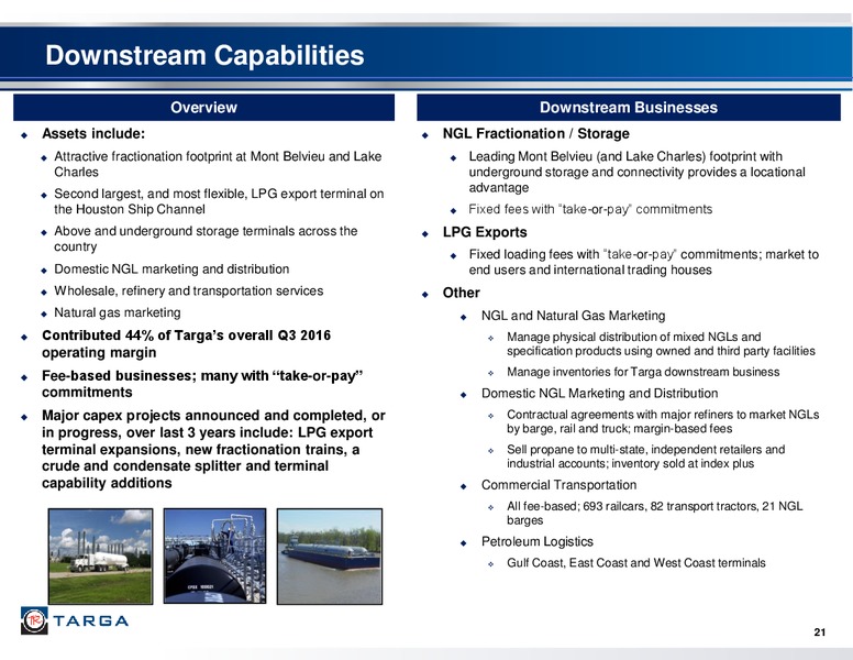 Wells Fargo Pipeline – Targa Resources Corp. – slide 20