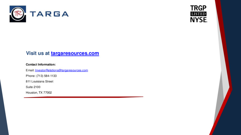 December 2022 Company Presentation – Targa Resources Corp. – slide 21
