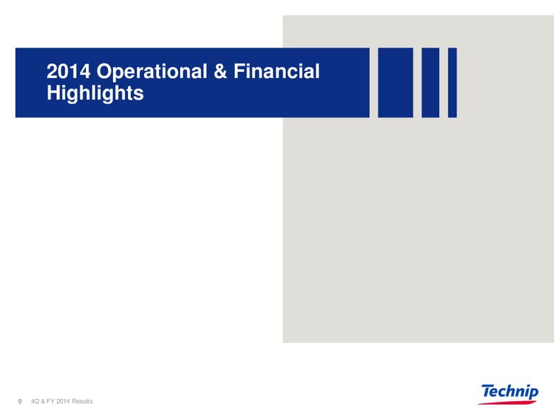 Q4 2014 Full Year Results – Technip – slide 9
