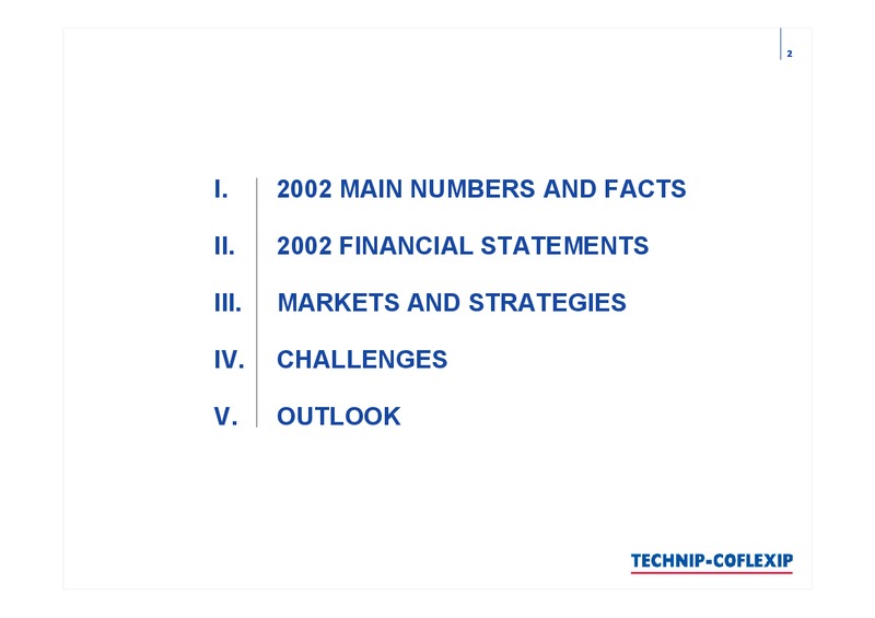 FULL YEAR 2002 RESULTS – Technip – slide 2