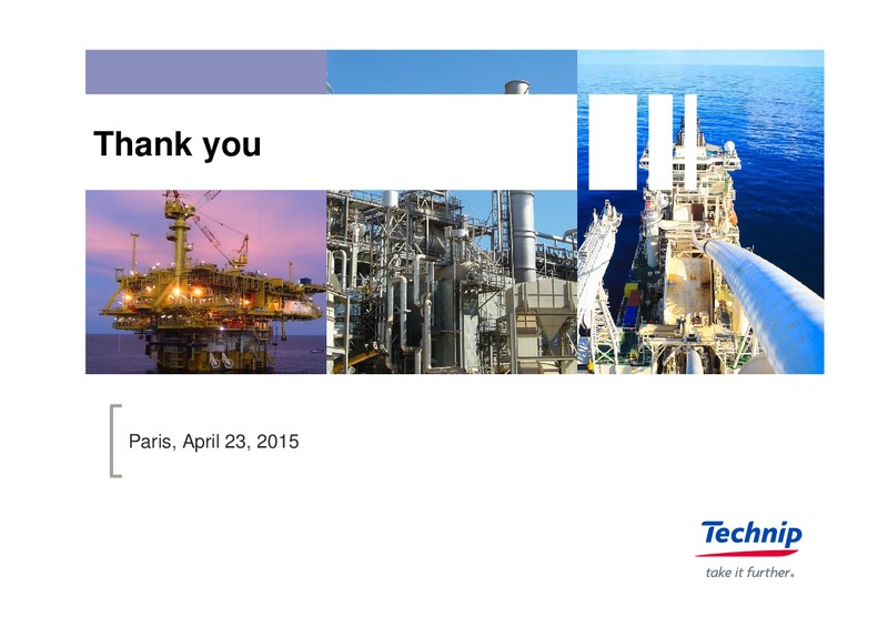 Q1 2015 Results – Technip – slide 19