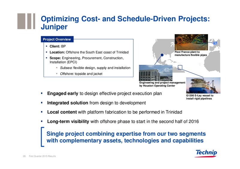 Q1 2015 Results – Technip – slide 28