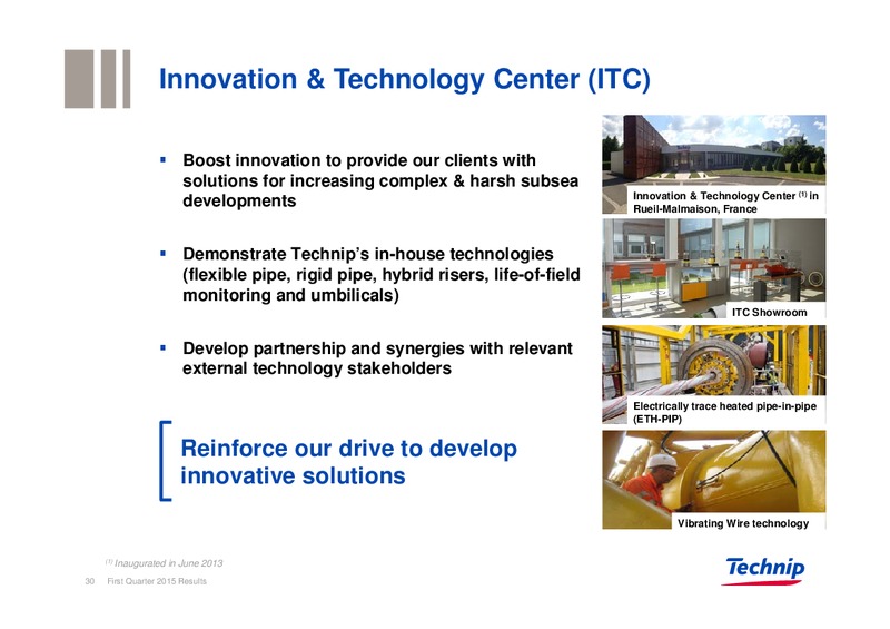 Q1 2015 Results – Technip – slide 30