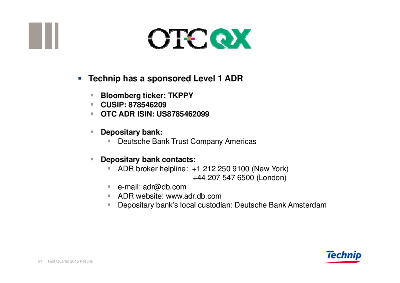 Q1 2015 Results – Technip – slide 51