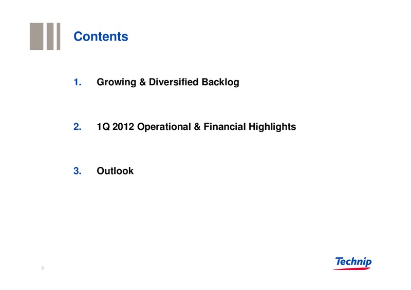 Q1 2012 RESULTS – Technip – slide 2