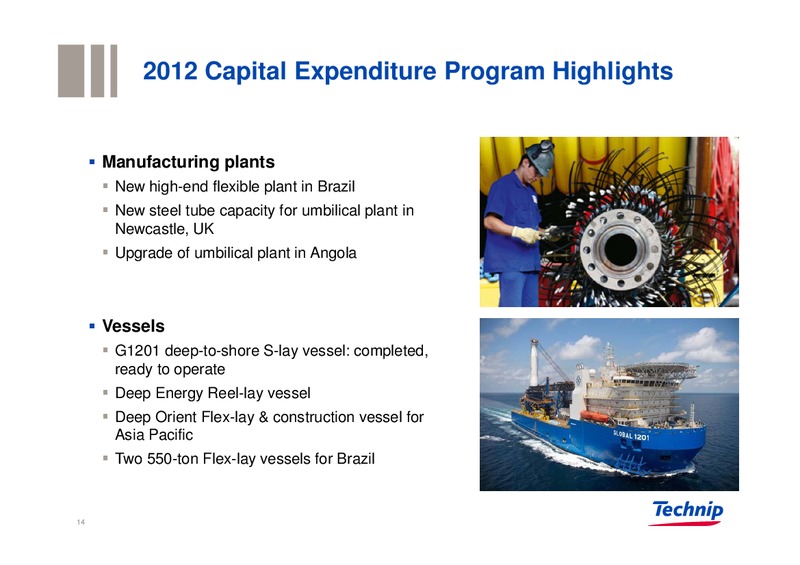 Q1 2012 RESULTS – Technip – slide 13