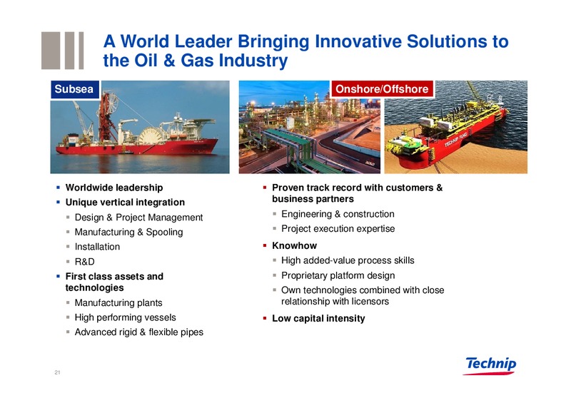 Q1 2012 RESULTS – Technip – slide 20