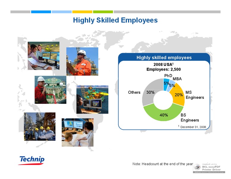 MAY 2009 INVESTOR PRESENTATION – Technip – slide 5