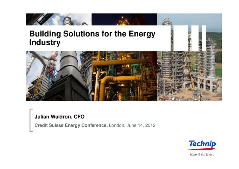 CREDIT SUISSE ENERGY CONFERENCE – Technip – slide 20