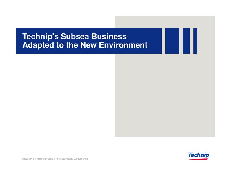 Technology Day – Technip – slide 10