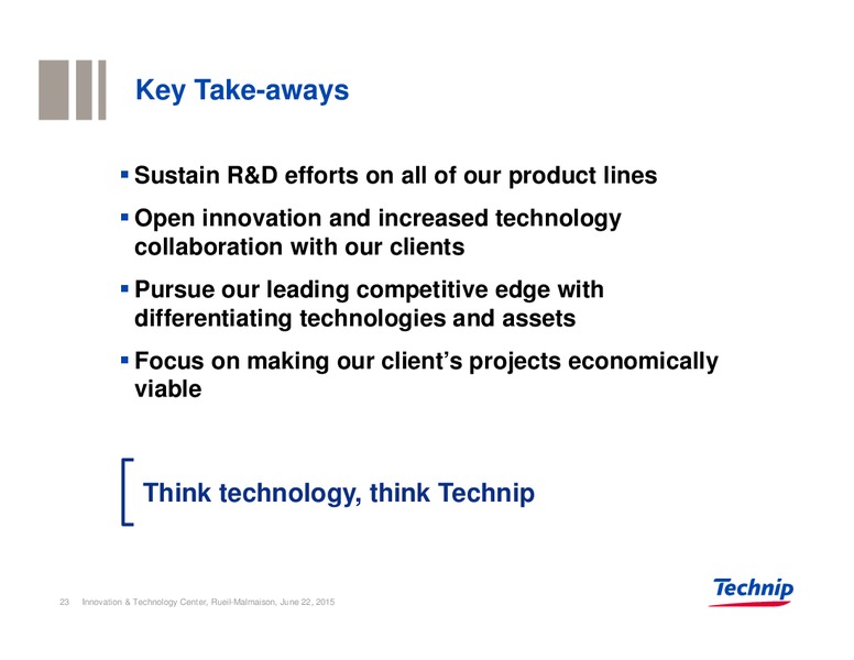 Technology Day – Technip – slide 23