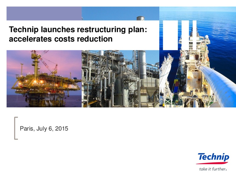 Restructuring Plan – Technip – slide 1