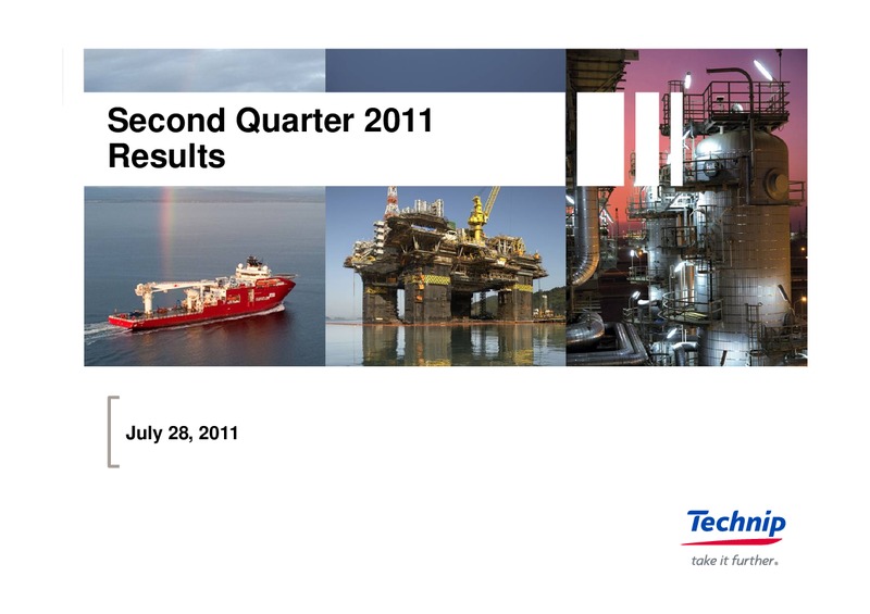 Q2 2011 RESULTS – Technip – slide 1
