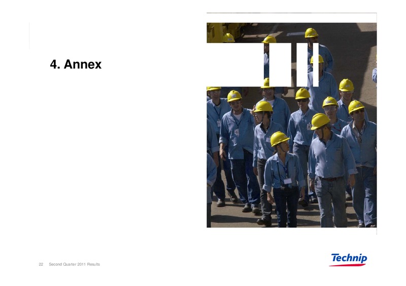 Q2 2011 RESULTS – Technip – slide 21
