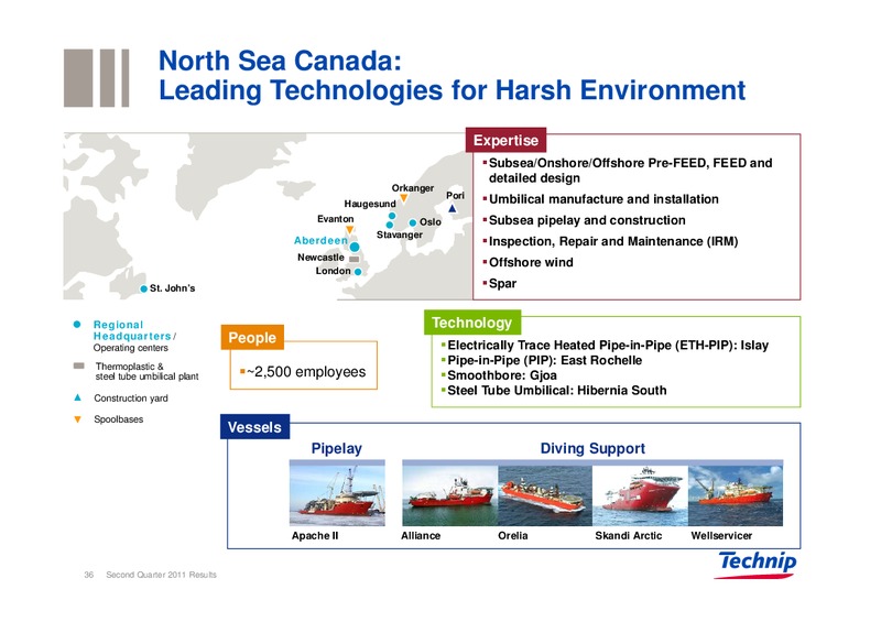 Q2 2011 RESULTS – Technip – slide 35
