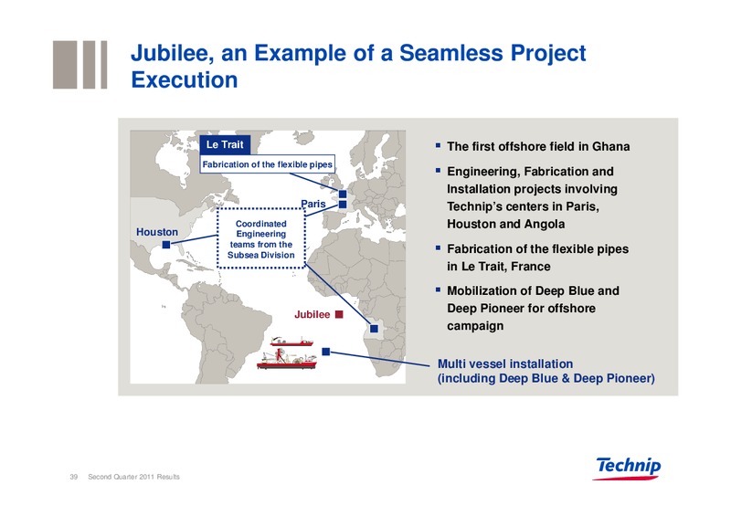 Q2 2011 RESULTS – Technip – slide 38