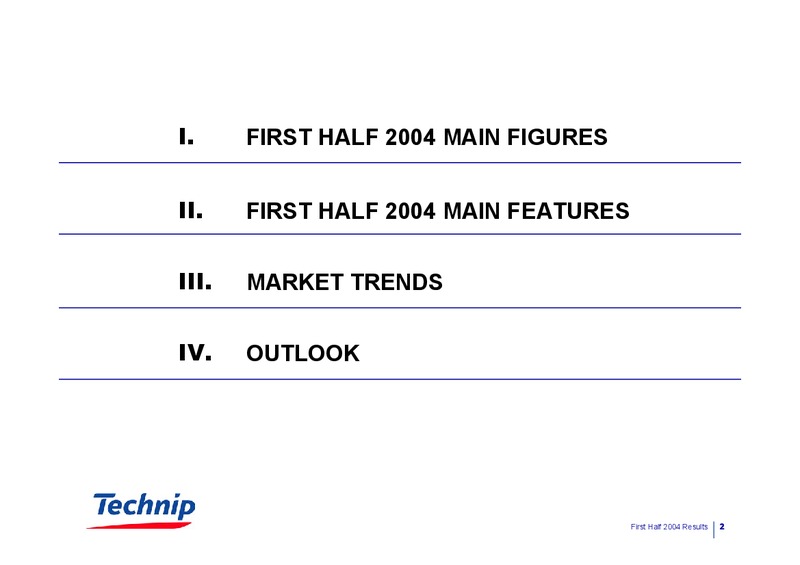 Q2 2004 RESULTS – Technip – slide 2