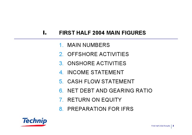 Q2 2004 RESULTS – Technip – slide 3