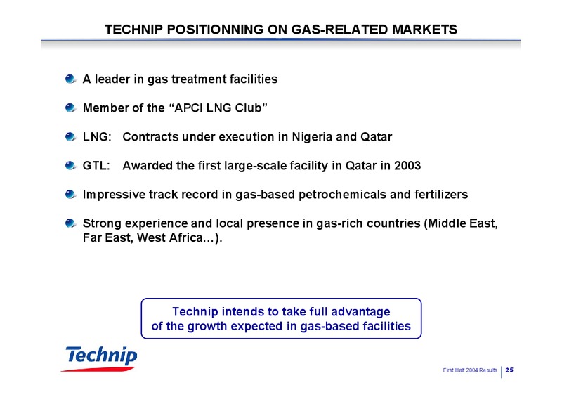Q2 2004 RESULTS – Technip – slide 25