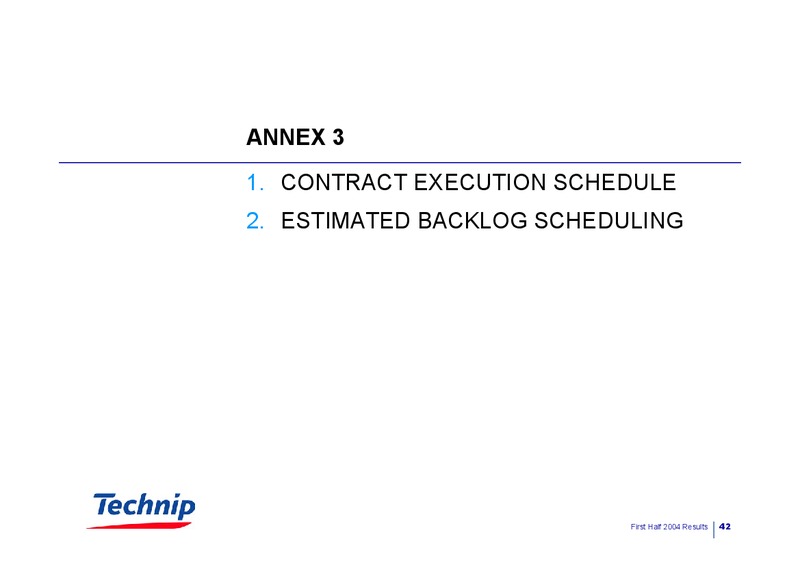 Q2 2004 RESULTS – Technip – slide 42