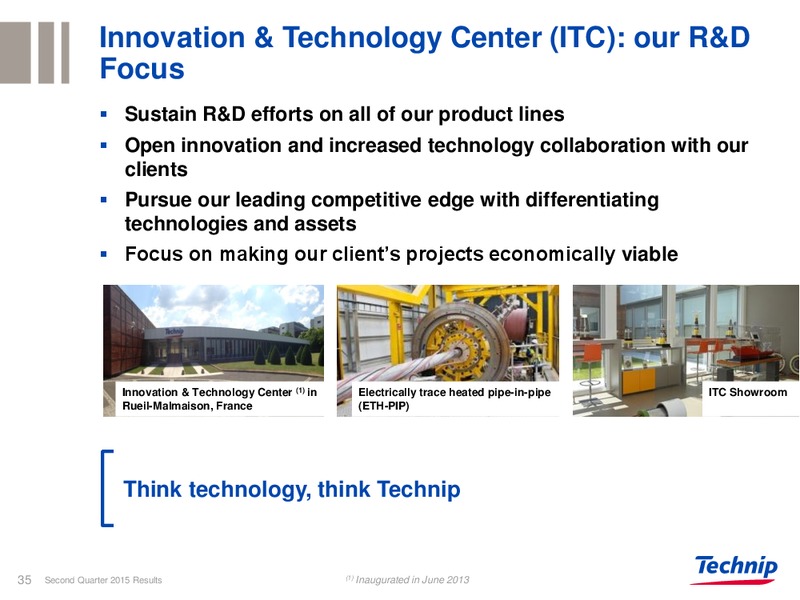 Q2 2015 RESULTS – Technip – slide 31