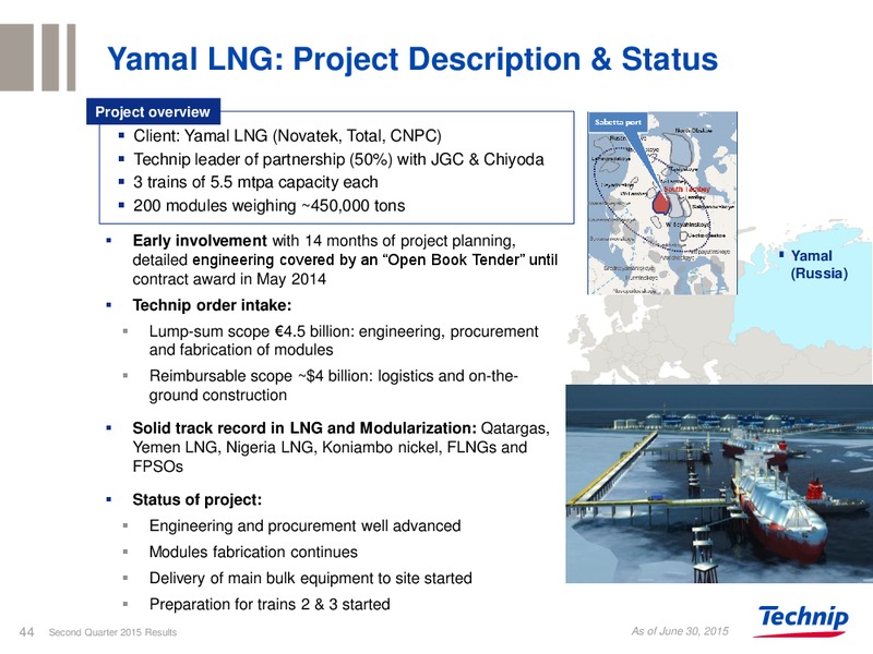 Q2 2015 RESULTS – Technip – slide 40