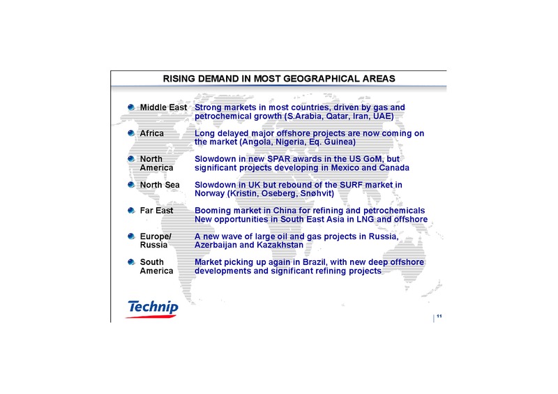 Q2 2003 RESULTS – Technip – slide 11