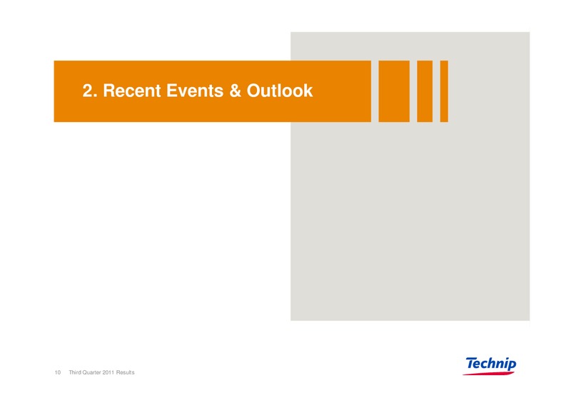 Q3 2011 RESULTS – Technip – slide 10